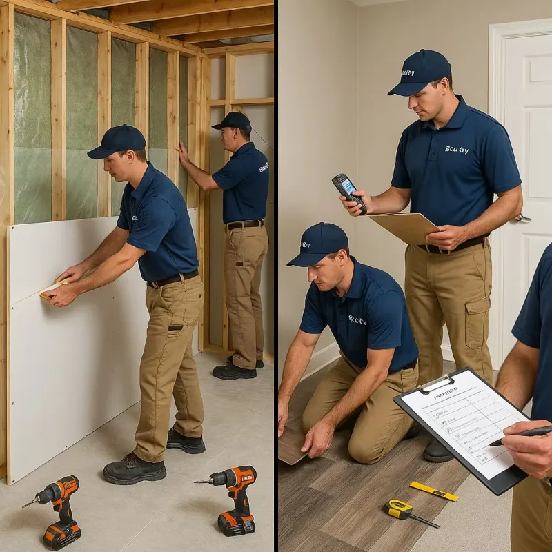Repairs and Reconstruction process in Cheshire Village, CT